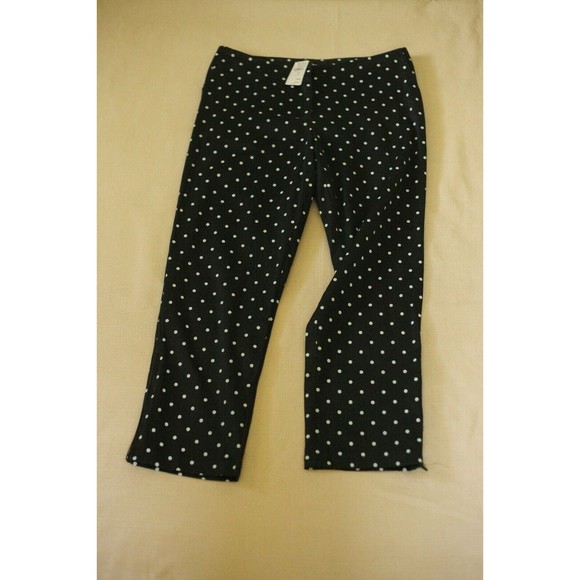 VTG Work Order Neiman Marcus Sz 8 Career Cropped Pants Polka Dot Black Gray - Picture 4 of 8
